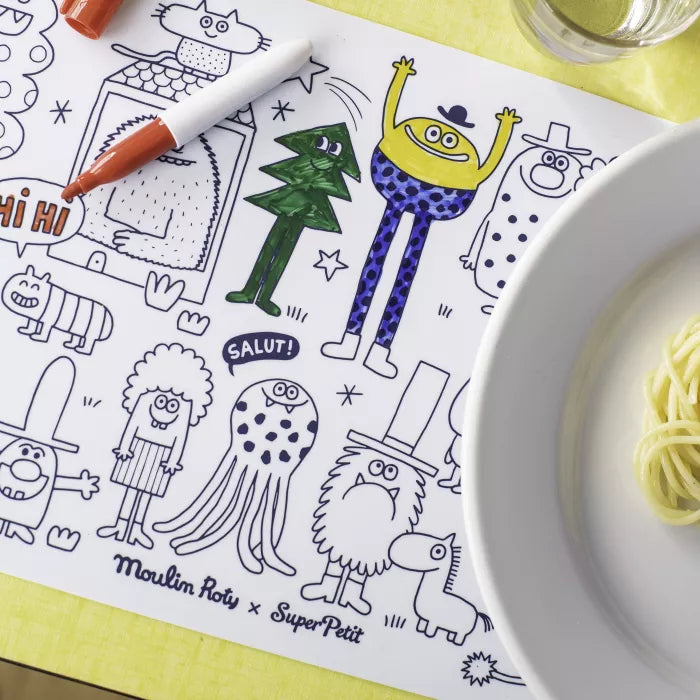 Mini set en silicone à colorier + 4 crayons -Les Schmouks