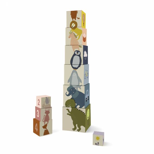 Cubes à empiler animaux et chiffres - tous les animaux