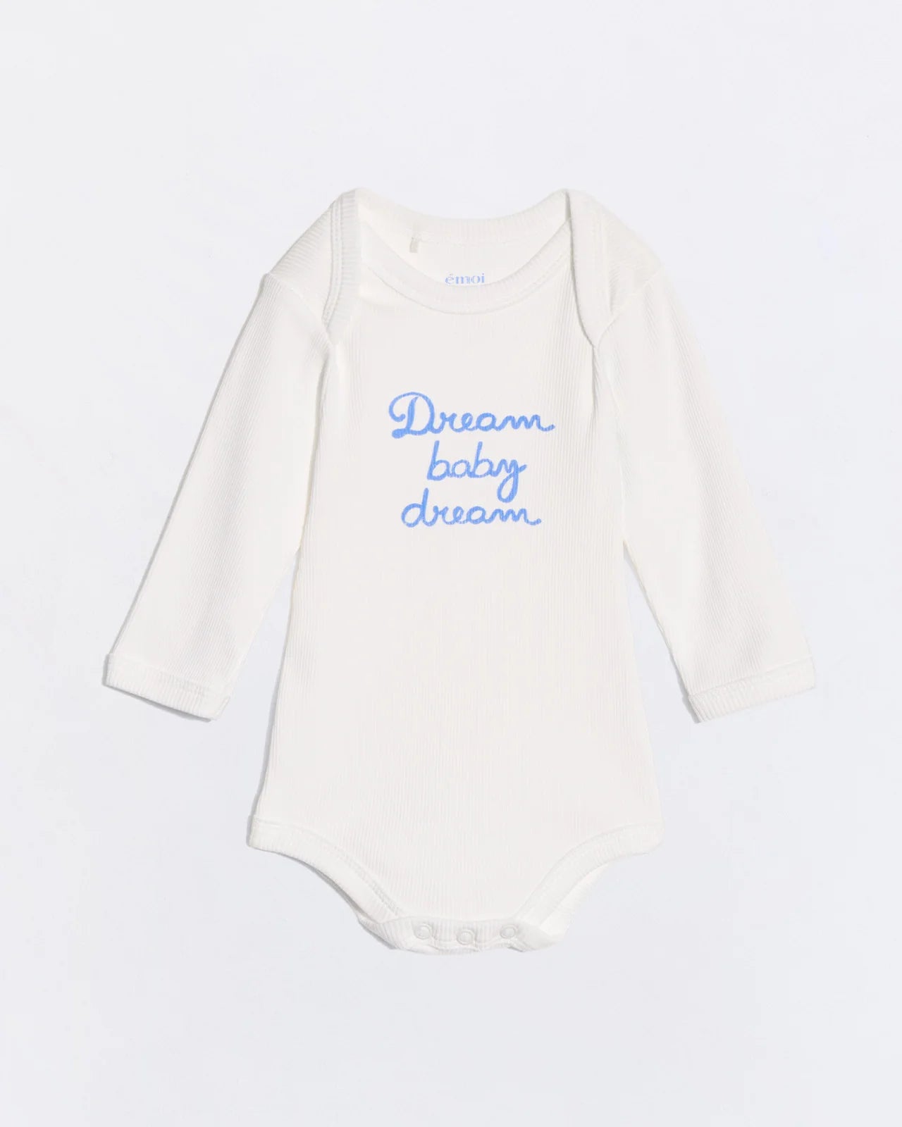 Le body Dream baby dream en coton bio côtelé - blanc