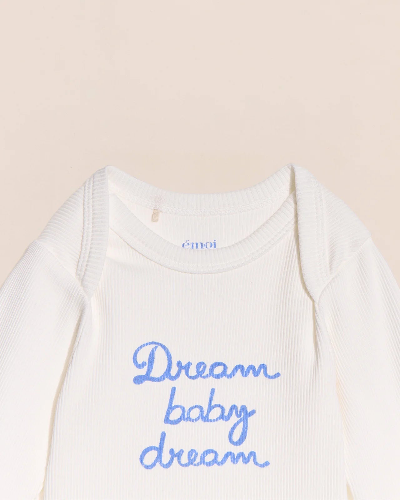 Le body Dream baby dream en coton bio côtelé - blanc