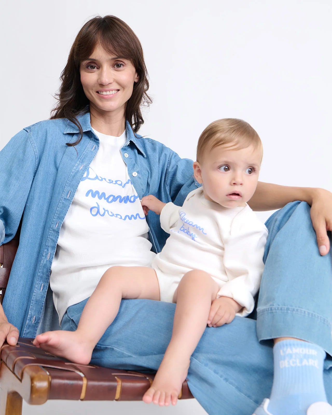 Le body Dream baby dream en coton bio côtelé - blanc
