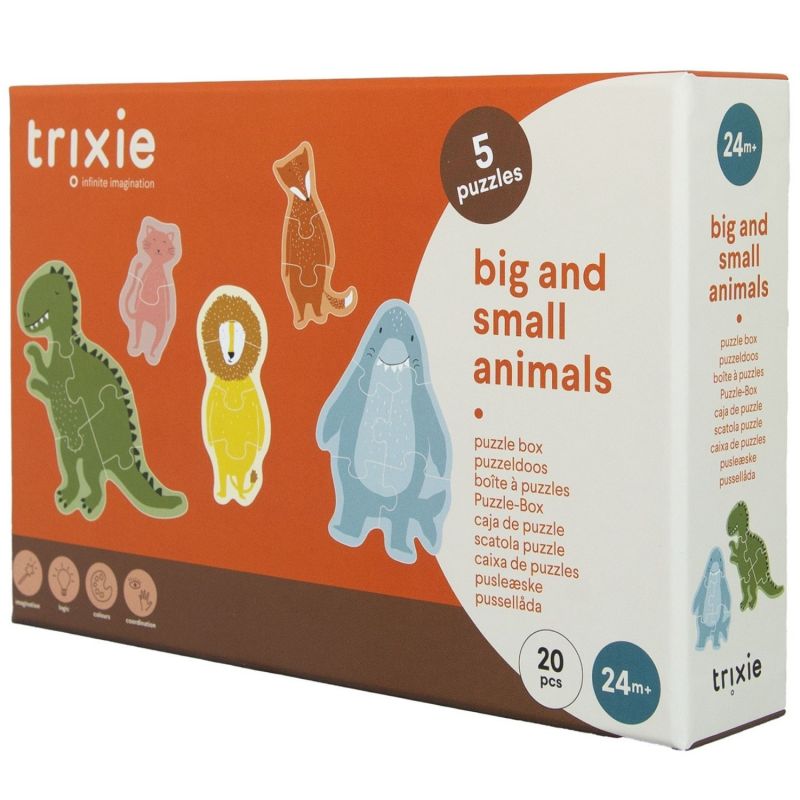 Boîte à puzzle grands et petits animaux