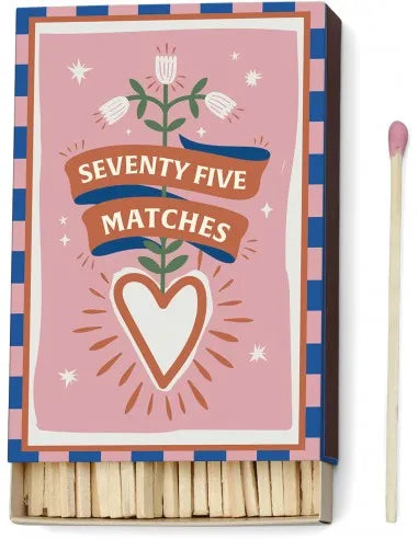 Boite d'allumettes Adopo Hearts Pink - 75 Allumettes