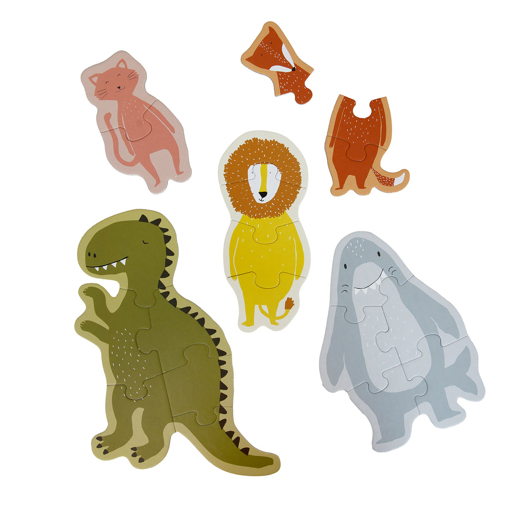 Boîte à puzzle grands et petits animaux