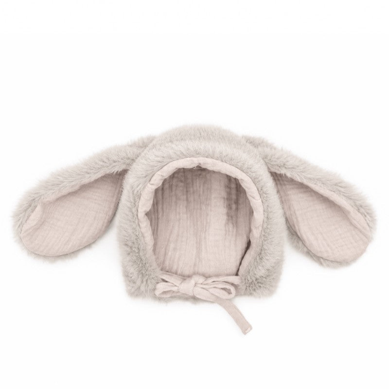 Bonnet lapin bébé plushy creme