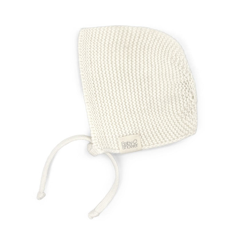 bonnet naissance tricot cashmere IVORY t1