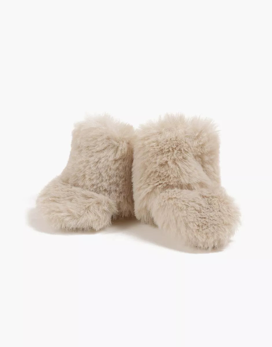 Snow Boots en fausse fourrure beige