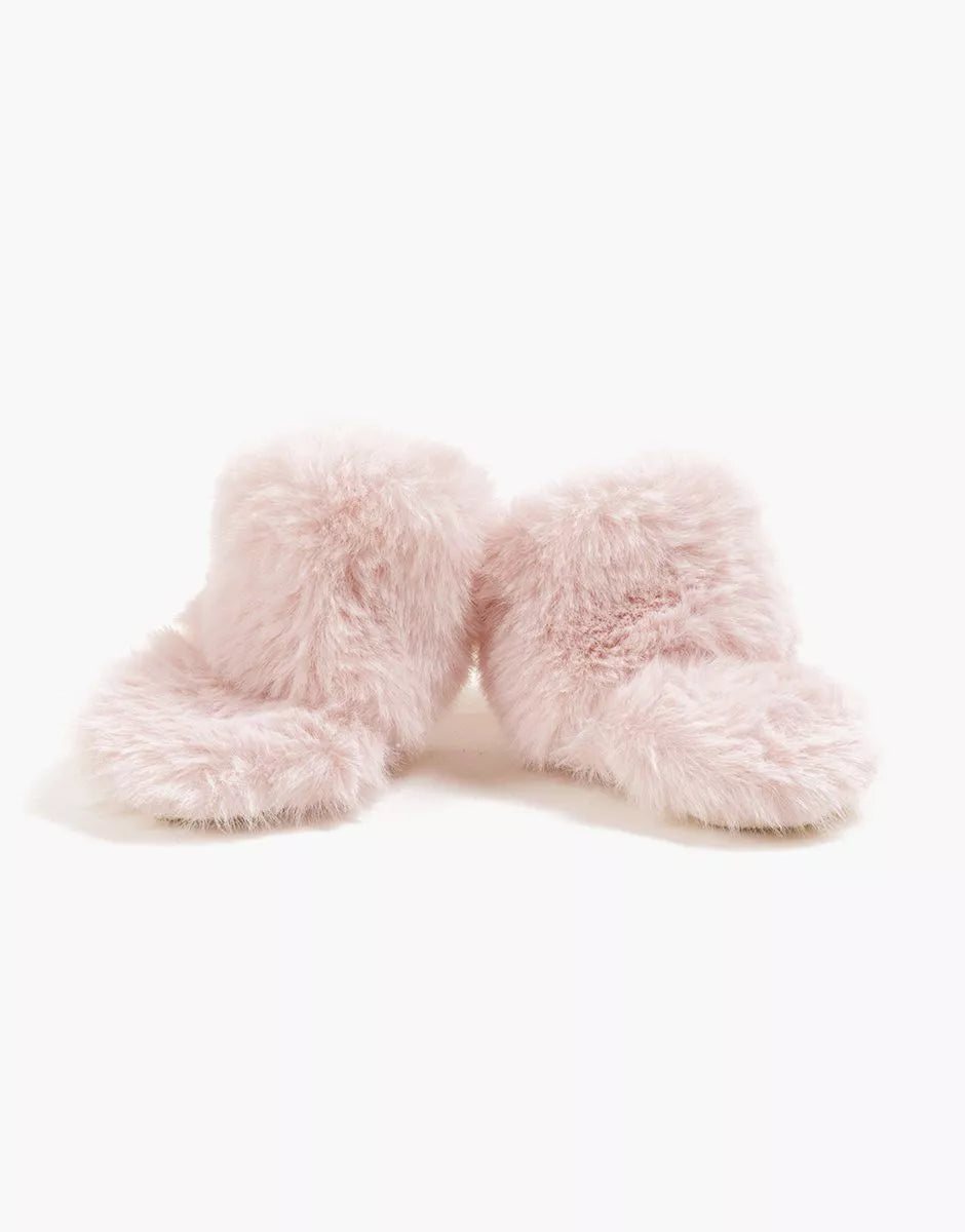 Snow Boots en fausse fourrure rose