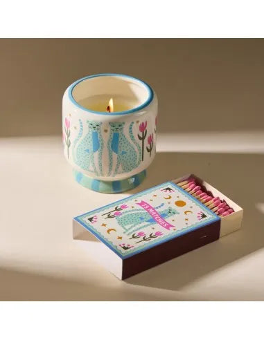Bougie Adopo Blue Cheetahs - Lin et Iris