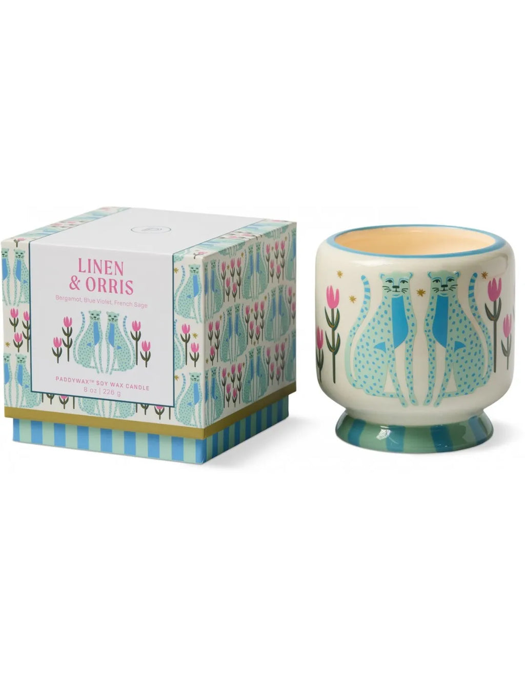 Bougie Adopo Blue Cheetahs - Lin et Iris