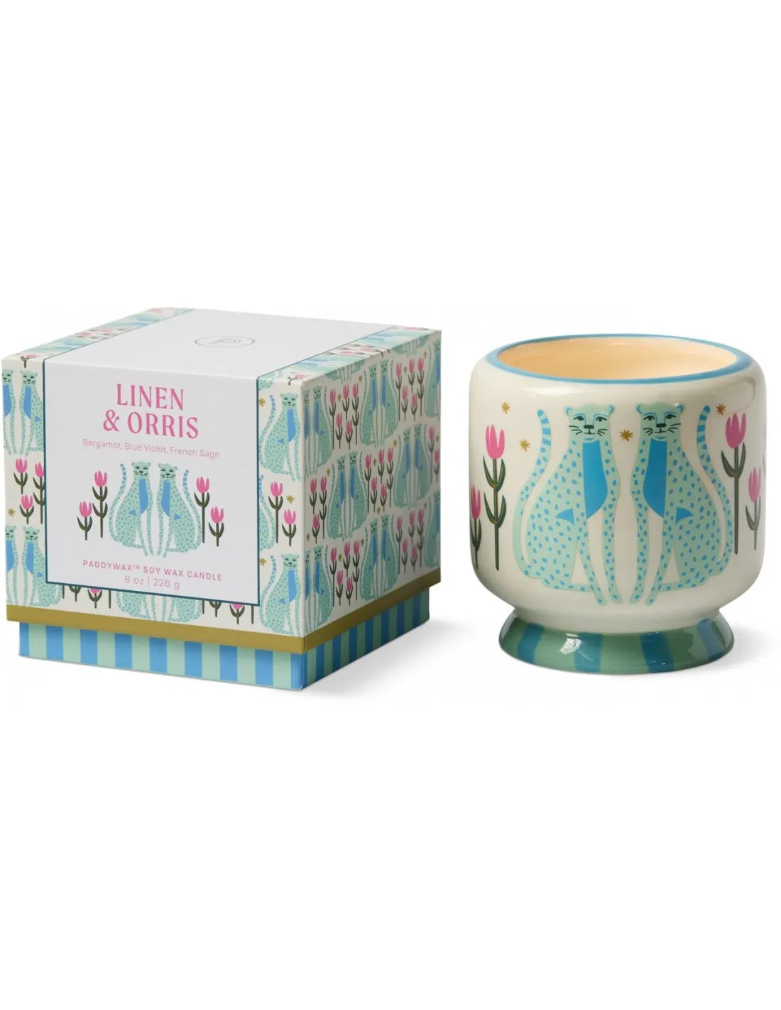 Bougie Adopo Blue Cheetahs - Lin et Iris