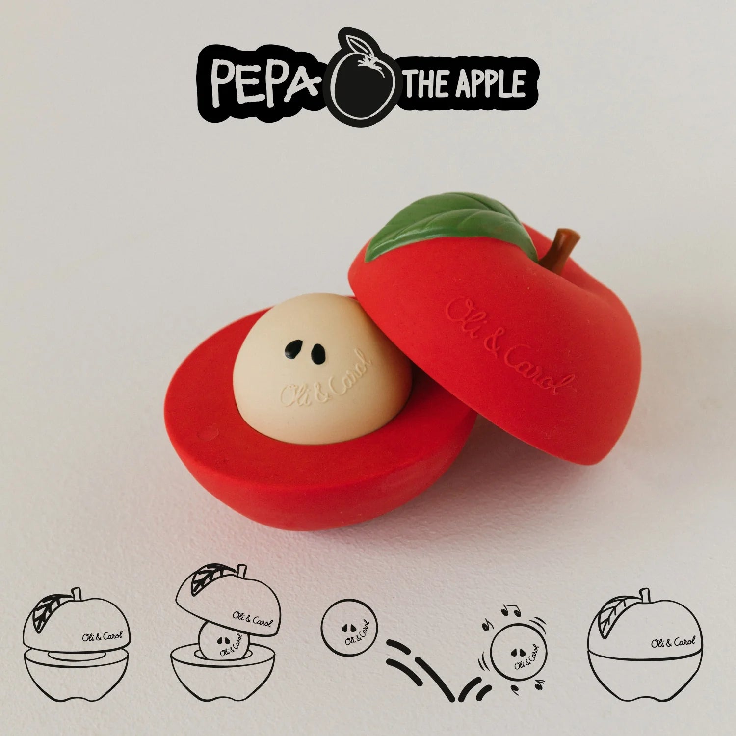 Pomme Jouet à Empiler & Balle Sonore
