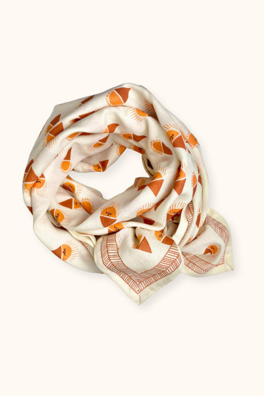 Big Foulard Latika "Sorbet" Abricot