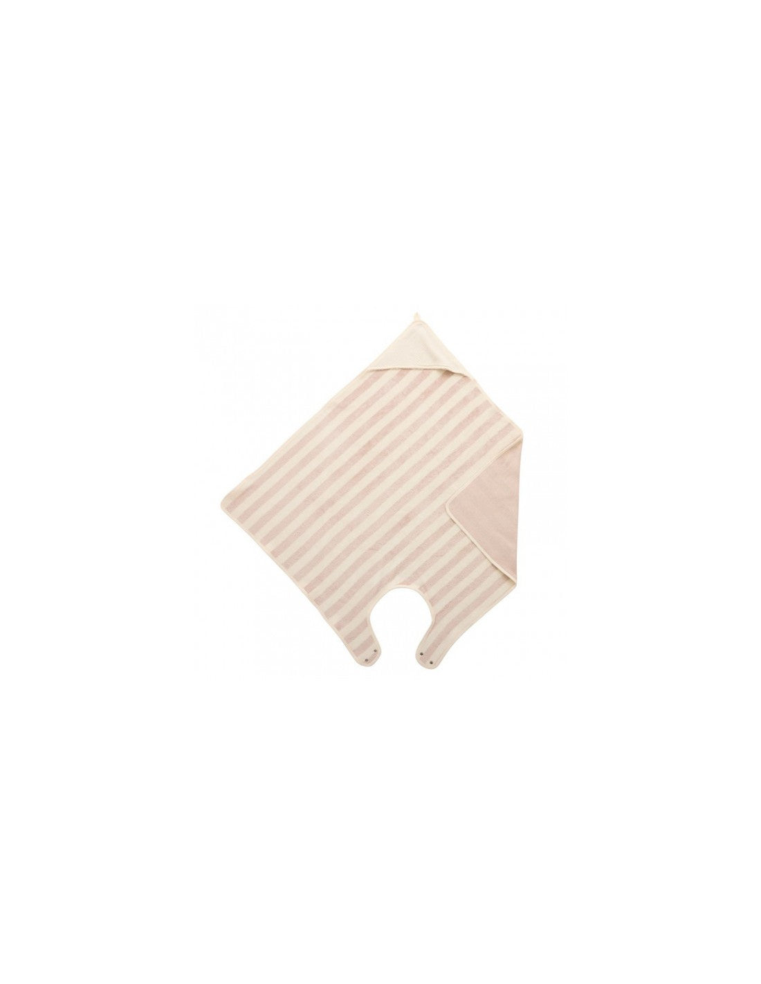 Cape de bain tablier rayée ivoire/galet - BB&Co