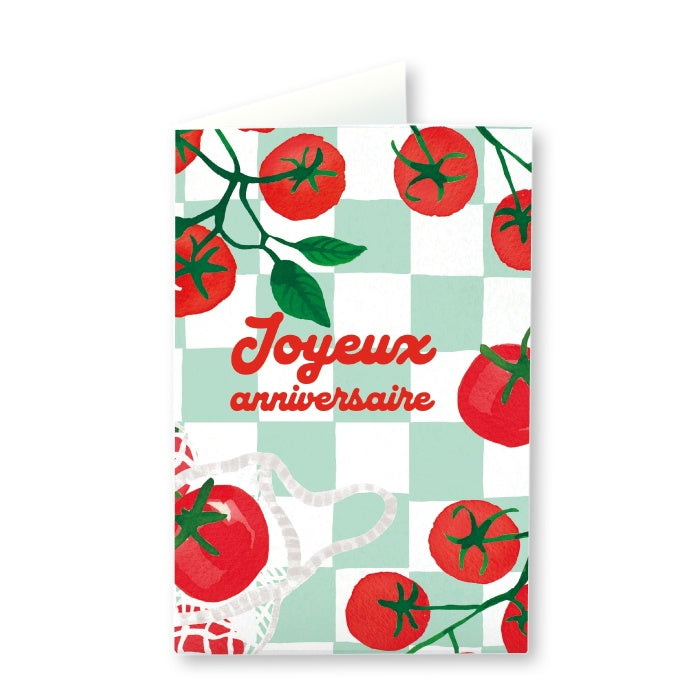 Carte d'anniversaire - Tomates - Joyeux anniversaire