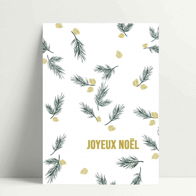 Carte de Noël Pine . Poussière des rues x Bonjour Little