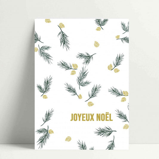 Carte de Noël Pine . Poussière des rues x Bonjour Little