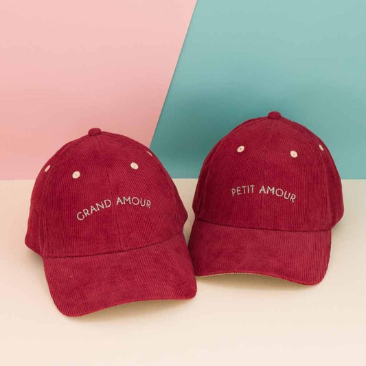 CASQUETTE VELOURS PETIT AMOUR et GRAND AMOUR