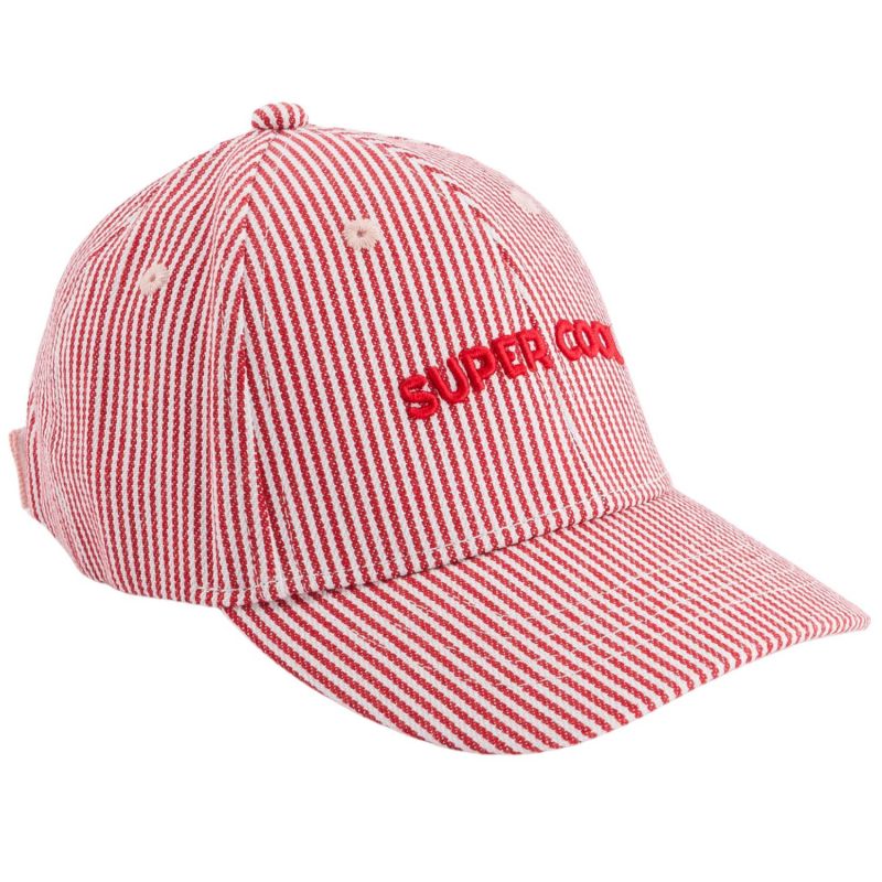 Casquette enfant Marinière Super Cool rouge