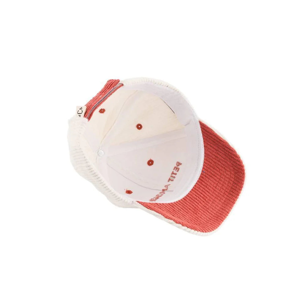 Casquette Velours Petit Amour Crème - 3/6ans