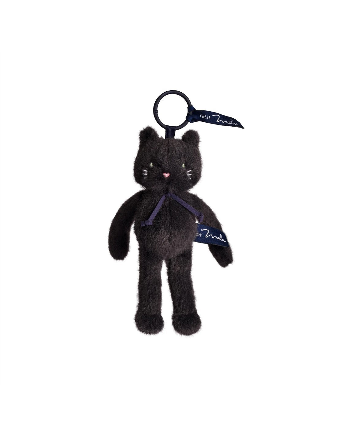 Porte-clés Chat Méloé noir anthracite – Petit Maïlou