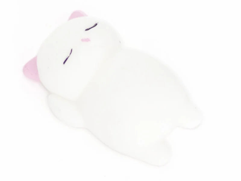 Mini squishy chat blanc
