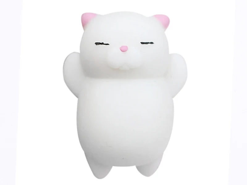 Mini squishy chat blanc
