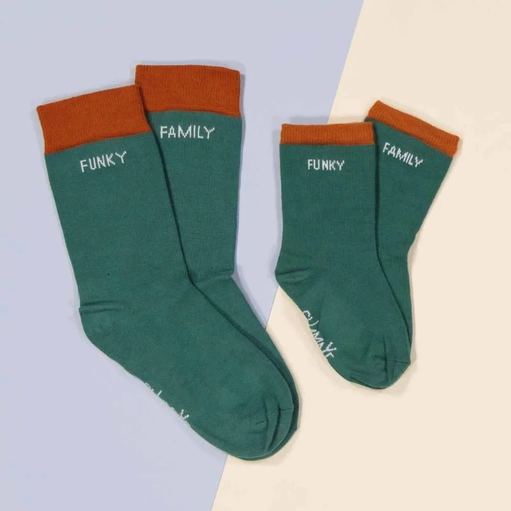 CHAUSSETTES FUNKY FAMILY | ENFANT - VERT