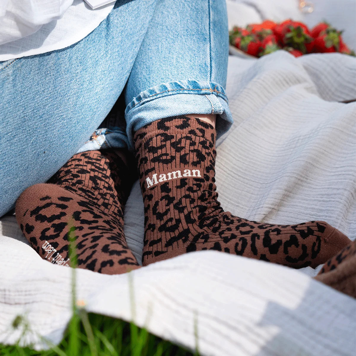 Chaussettes femme léopard - Maman
