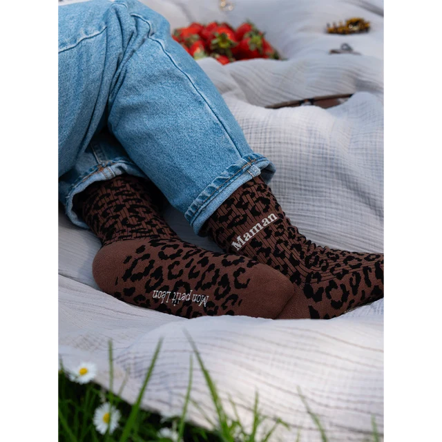 Chaussettes femme léopard - Maman