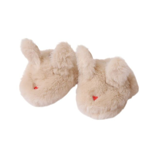 Chaussons lapin fausse fourrure crème 6-12 mois - Chichi pompon