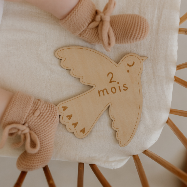 Chaussons tricotés vieux rose