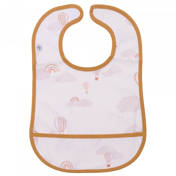 Bavoir en tissu imperméable souple montgolfières