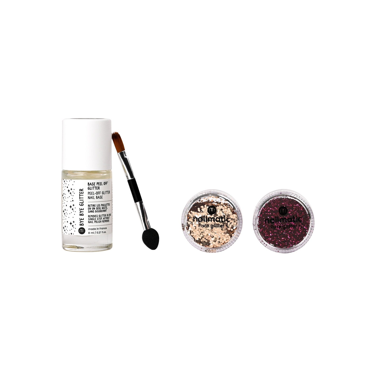 Coffret Paillettes Dorées et Rose Foncé