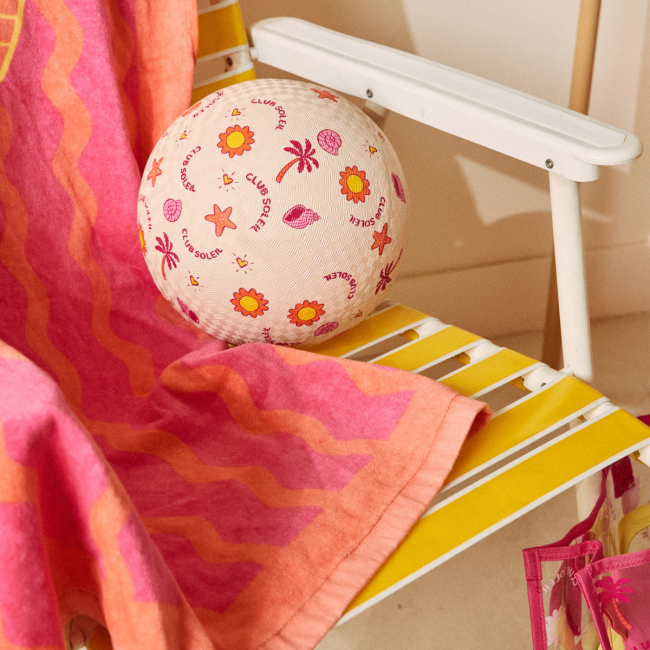 Ballon motifs coquillages fleurs bulots 20cm - Club soleil