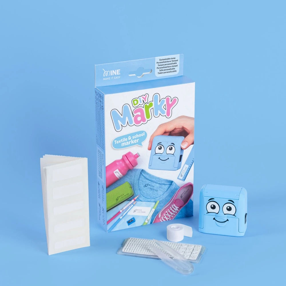 Tampon personnalisé DIY Marky Bleu