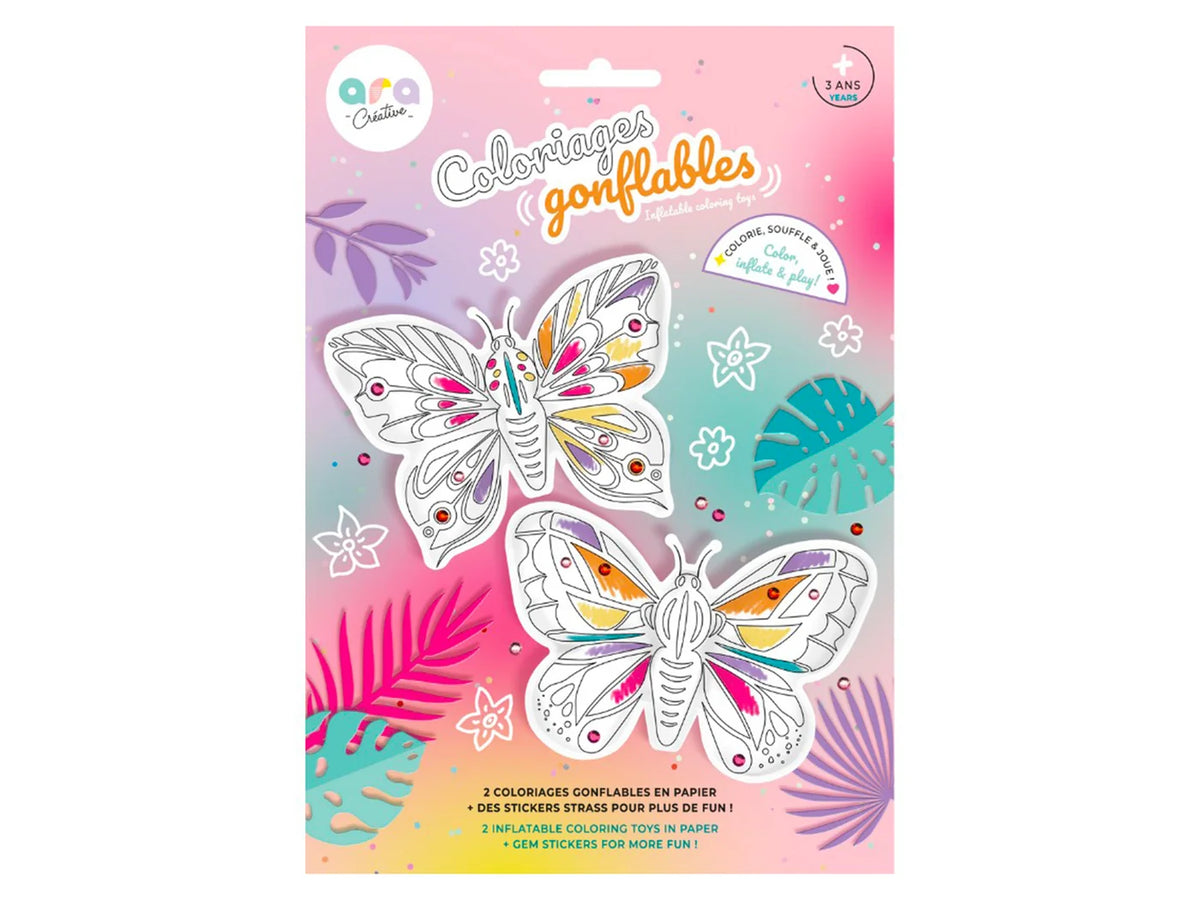 Coloriages gonflables Papillons et strass