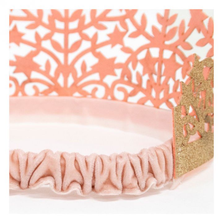 Couronne étoile en tissu pailleté