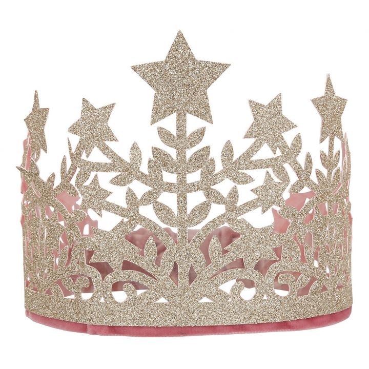 Couronne étoile en tissu pailleté
