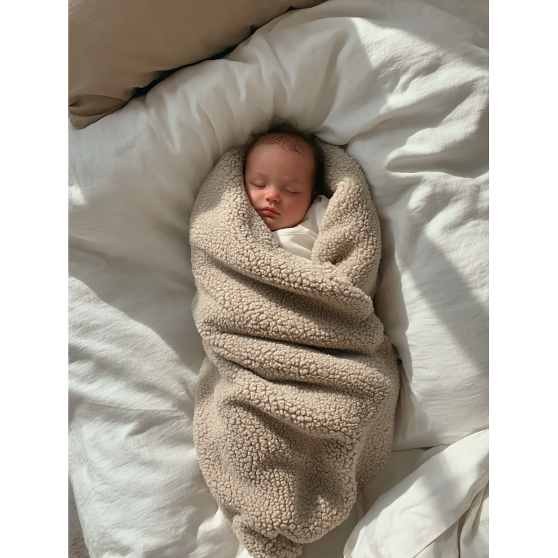 Couverture polaire latte