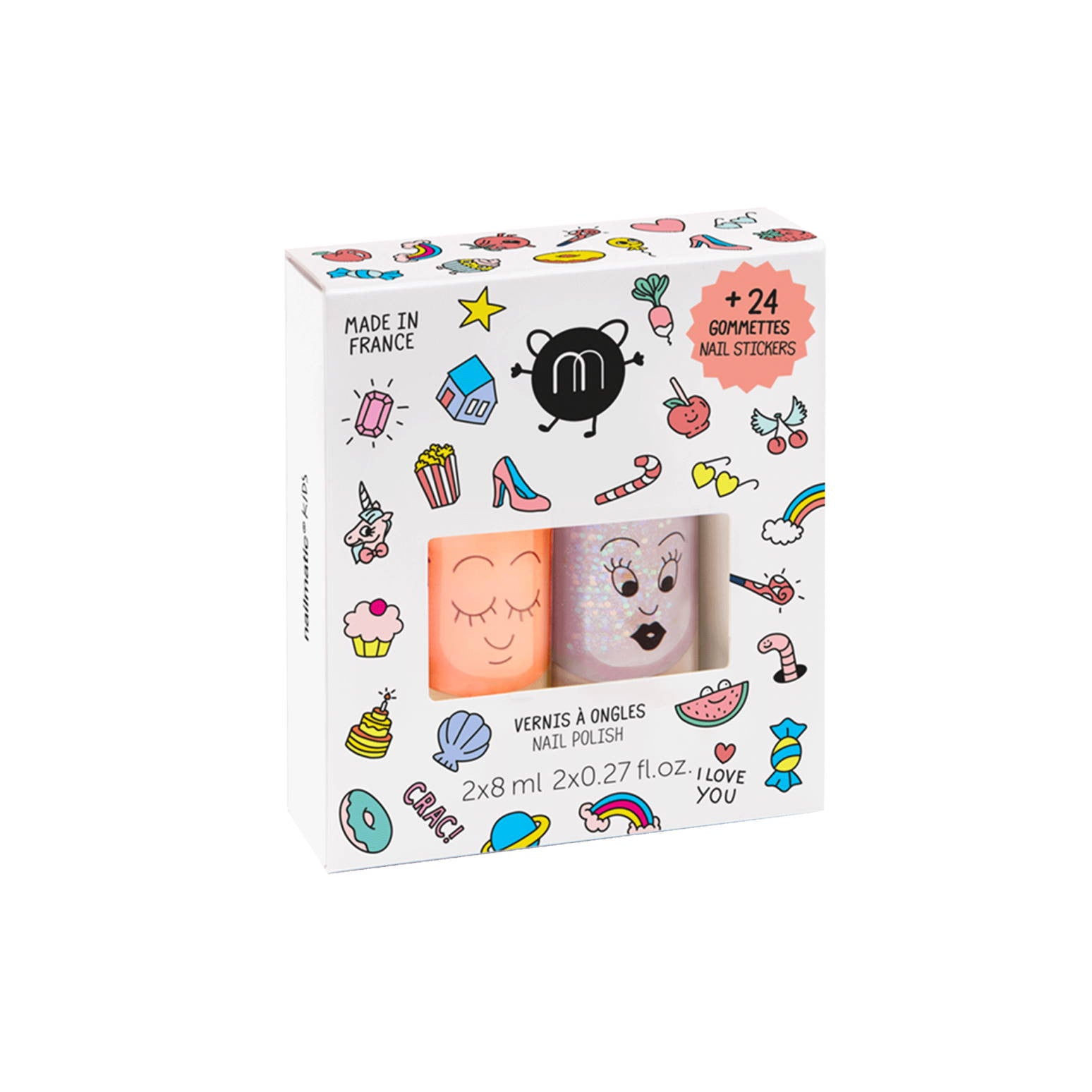 Set 2 vernis eau Flamingo Polly