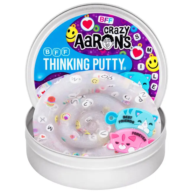 Crazy Aaron's Thinking Putty BFF - transparent et et scintillant - Pâte Sensorielle - jouet anti-stress