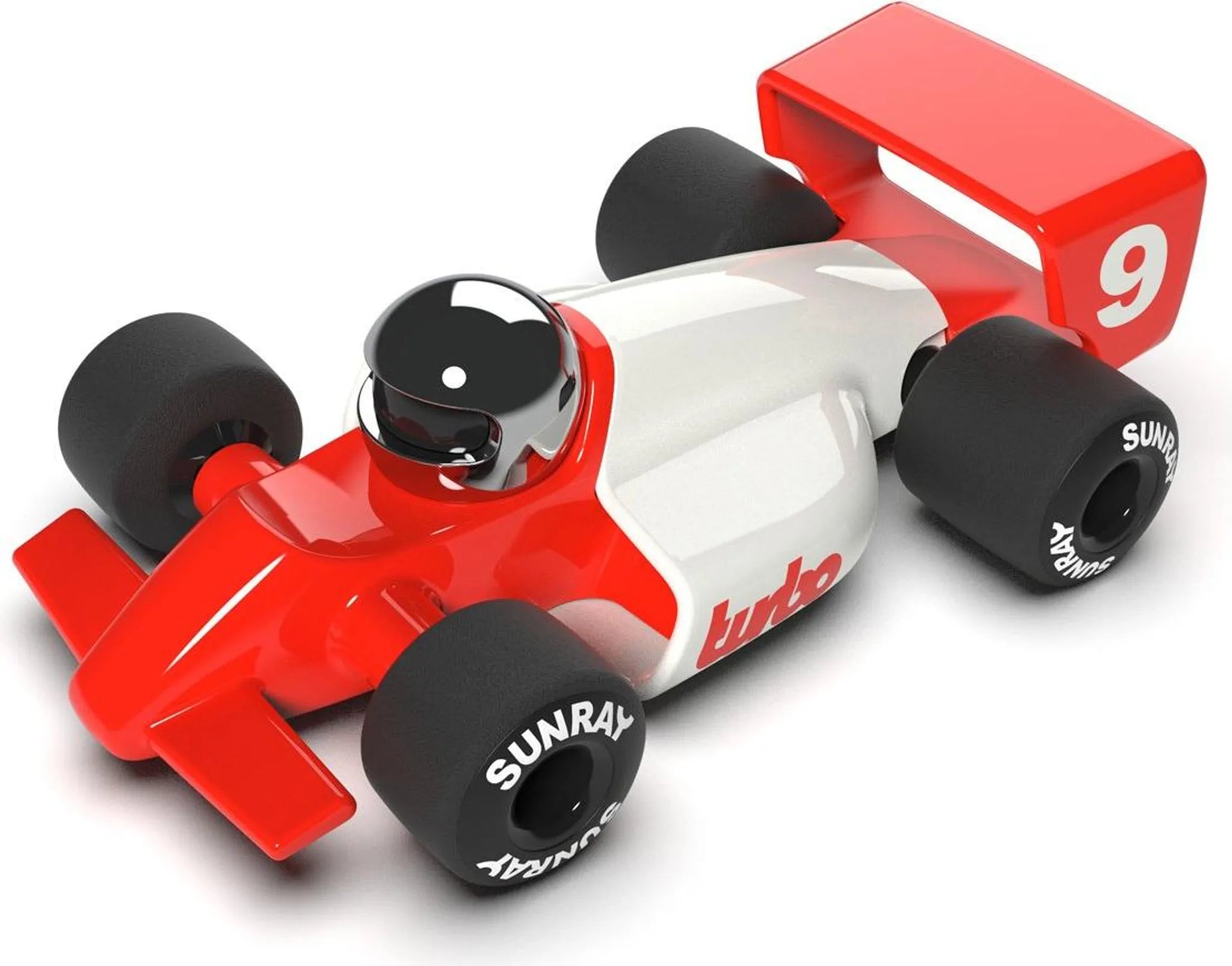 Playforever - Voiture Verve Turbo Lauper - Blanc/Rouge - L.15cm