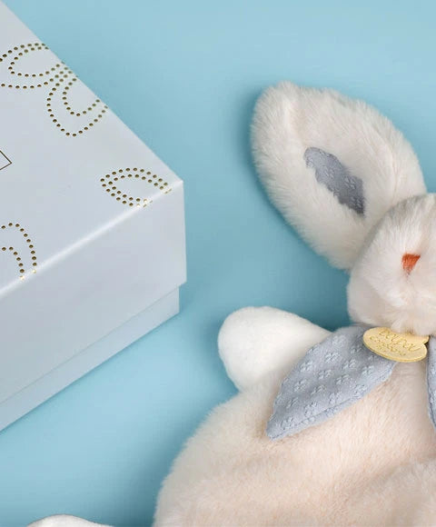LAPIN BONBON - Doudou Bleu gris - 25 cm - DOUDOU & COMPAGNIE