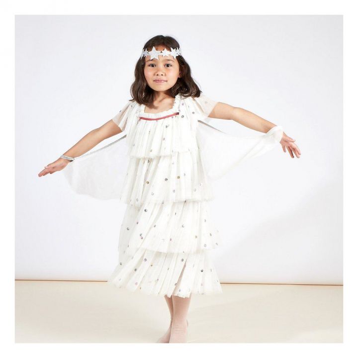 Costume d'ange en tulle à paillettes