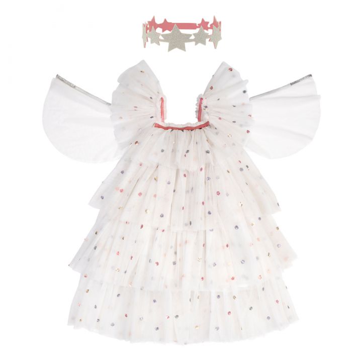 Costume d'ange en tulle à paillettes