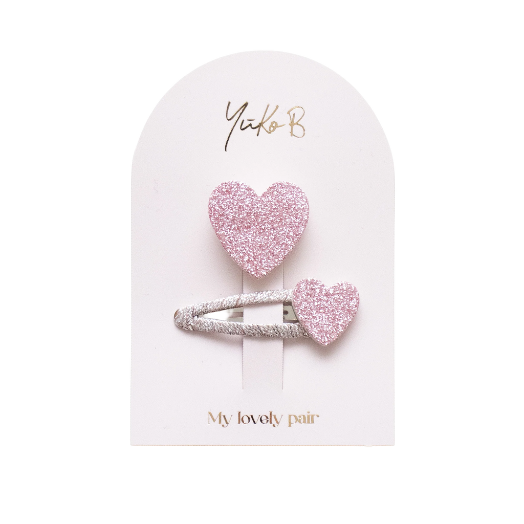 Duo Barrettes & Broche Enfant - My Lovely Pair Rose - YUKO B