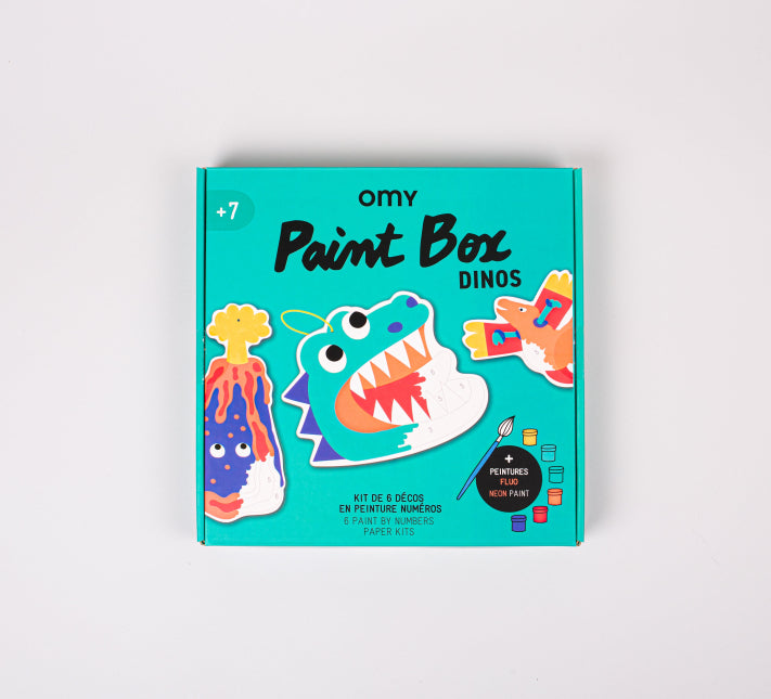 Dinos - Kit de 6 décos en peinture numéros