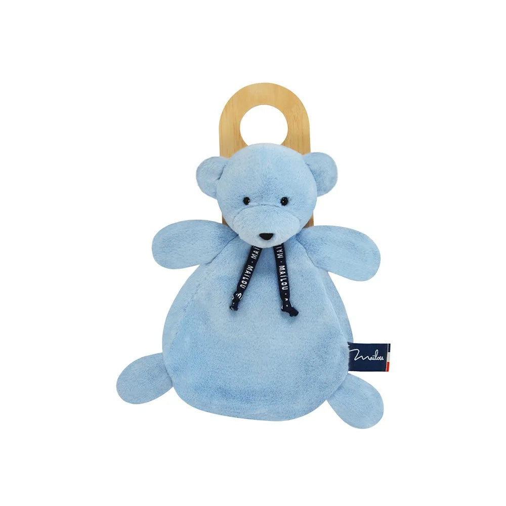 Doudou plat Ours Dorlotin – Bleu