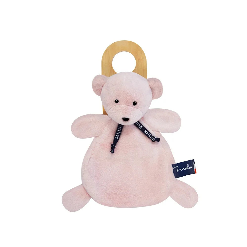 Doudou plat Ours Dorlotin – Rose